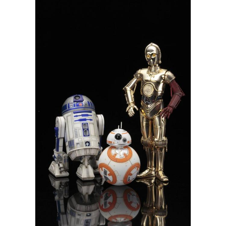 Star Wars: R2-D2 with C-3PO and BB-8 1:10 scale Snap Fit Figures