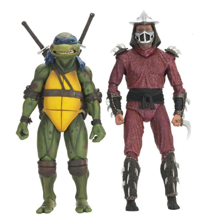 Tortugas Ninja (1990 Movie) Figura Roof Top Battle Shredder vs Leo 18 cm NECA