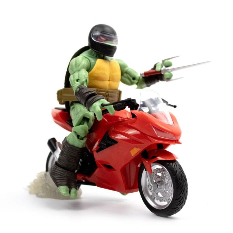 Tortugas Ninja Figura con Vehículo BST AXN Raphael con Moto (IDW Comics) 13 cm The Loyal Subjects