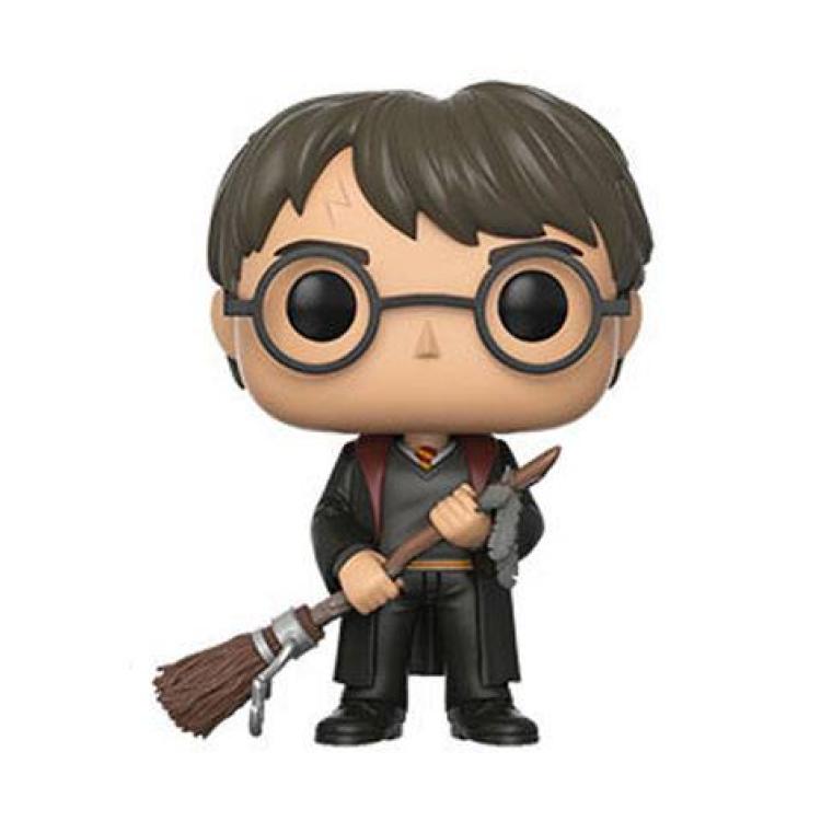 Harry Potter POP! Movies Vinyl Figura Harry with Firebolt & Feather 9 cm FUNKO