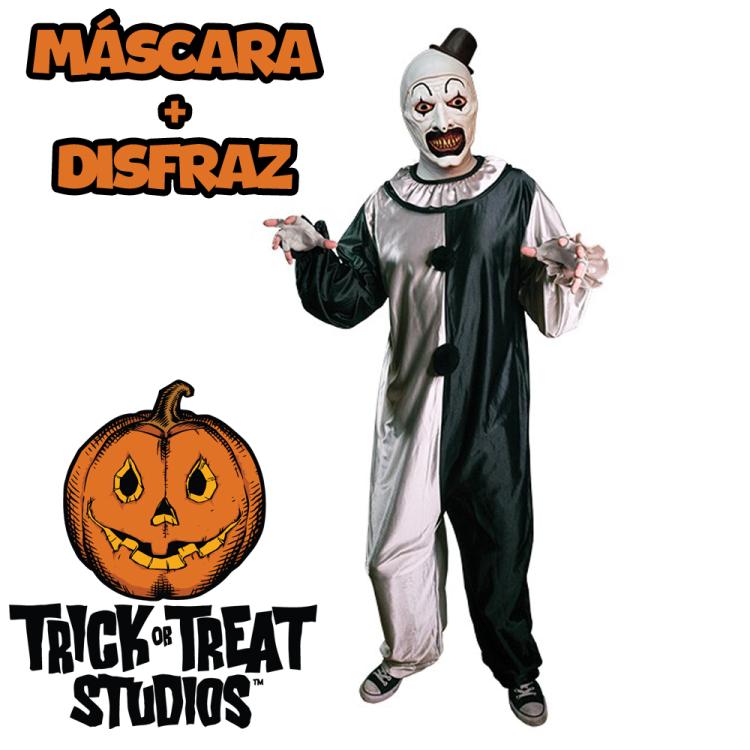 MASCARA +  DISFRAZ Terrifier: Art the Clown  TRICK OR TREAT STUDIOS