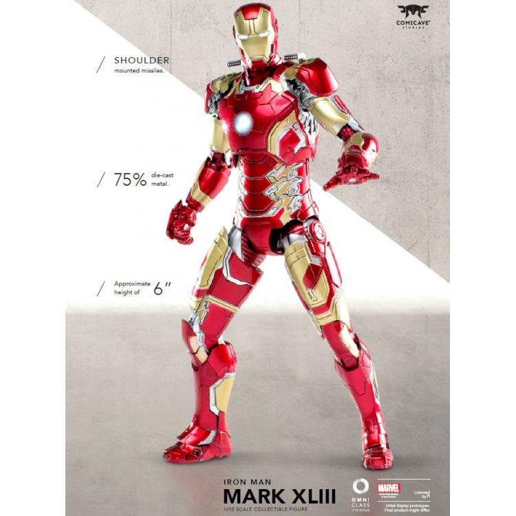 Avengers Age of Ultron Diecast Action Figure 1/12 Iron Man Mark 43 20 cm