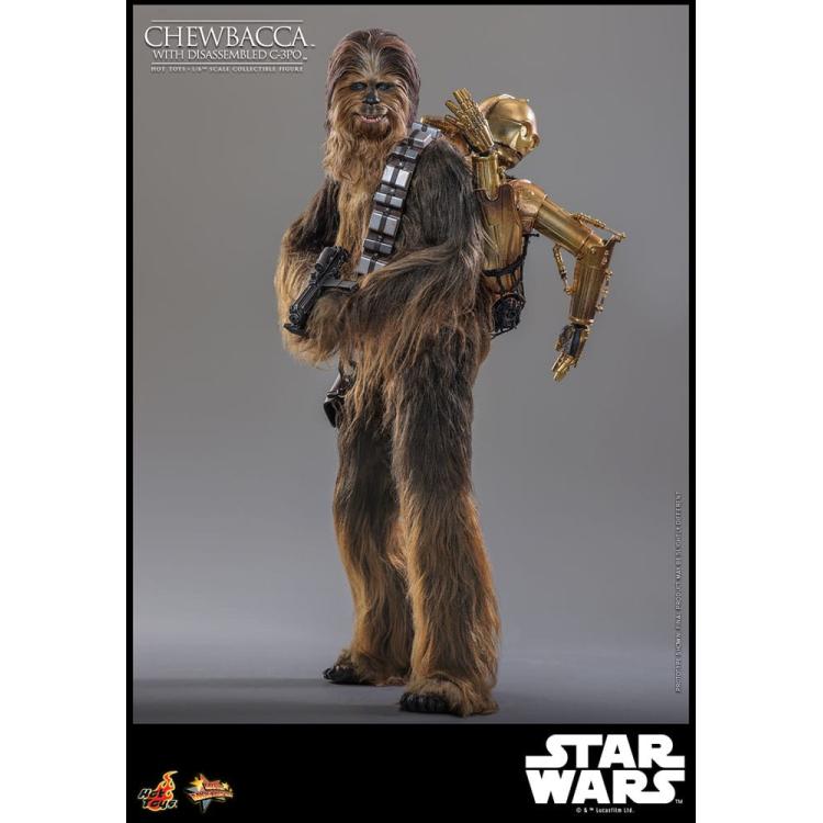 Star Wars Episode V Figura Movie Masterpiece 1/6 Chewbacca with Disassembled C-3PO 36 cm