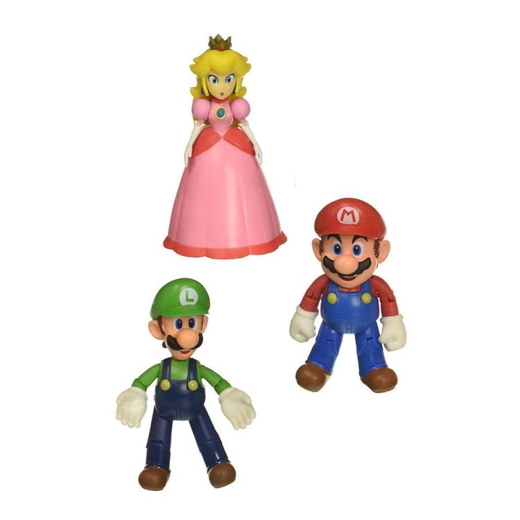 World of Nintendo Pack de 3 Figuras Mushroom Kingdom 10 cm Super Mario Jakks Pacific