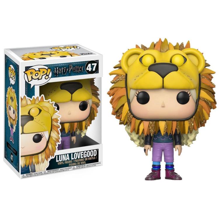 Harry Potter POP! Movies Vinyl Figura Luna Lovegood with Lion Head 9 cm FUNKO