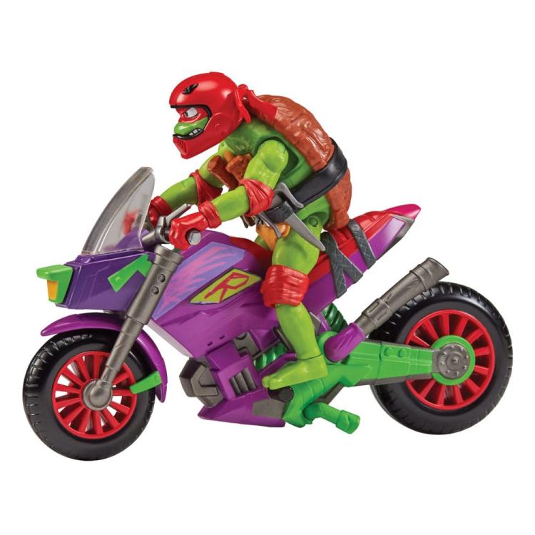 Tales of the Teenage Mutant Ninja Turtles Figura con vehículo Raphael & Purple Dragon 12 cm Playmates