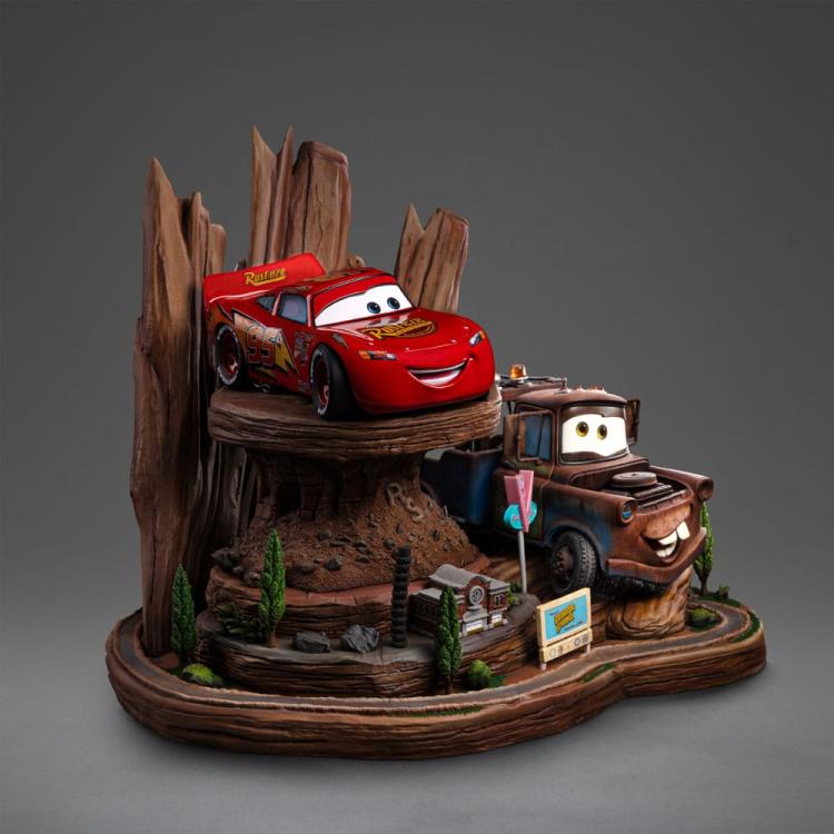 Cars Estatua 1/10 Deluxe Art Scale Lightning Mcqueen & Mate 31 cm  Iron Studios