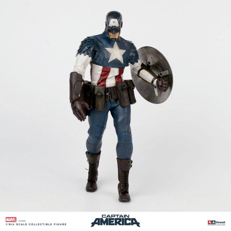  Marvel x ThreeA Action Figure 1/6 Captain America by Ashley Wood 32 cm