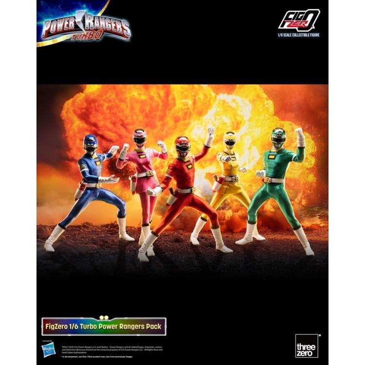 Power Rangers Turbo Pack de 5 Figuras FigZero 1/6 Turbo Power Rangers 30 cm ThreeZero