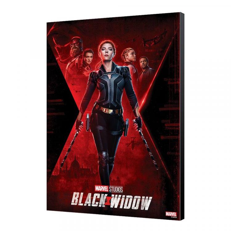 Black Widow Movie Póster de madera BW Movie Poster 34 x 50 cm