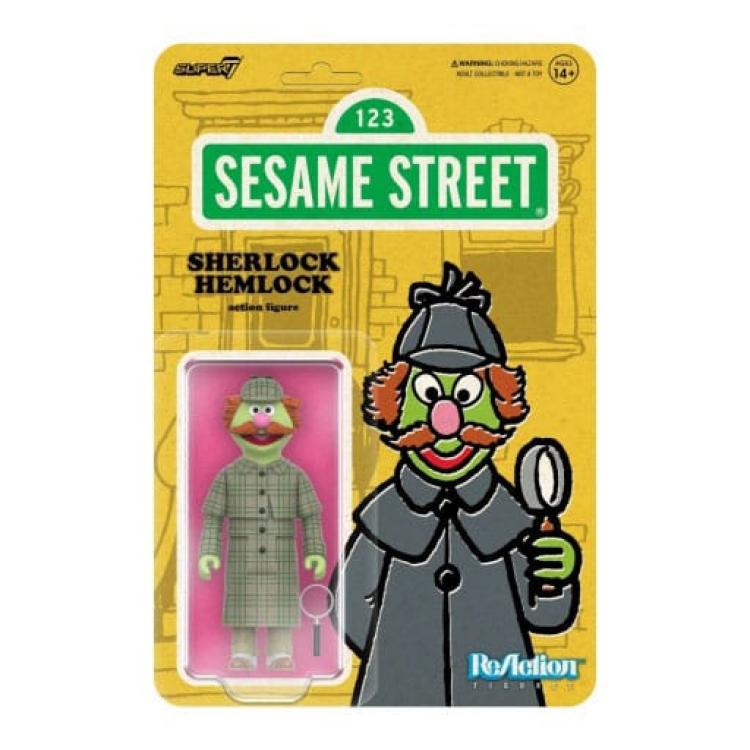 BARRIO SESAMO Figura ReAction Wave 03 Sherlock Hemlock 10 cm SUPER7