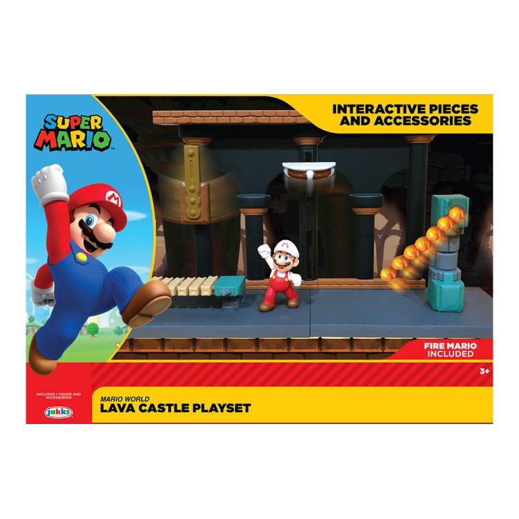 World of Nintendo Super Mario Escenario de Juego Lava Castle Jakks Pacific 