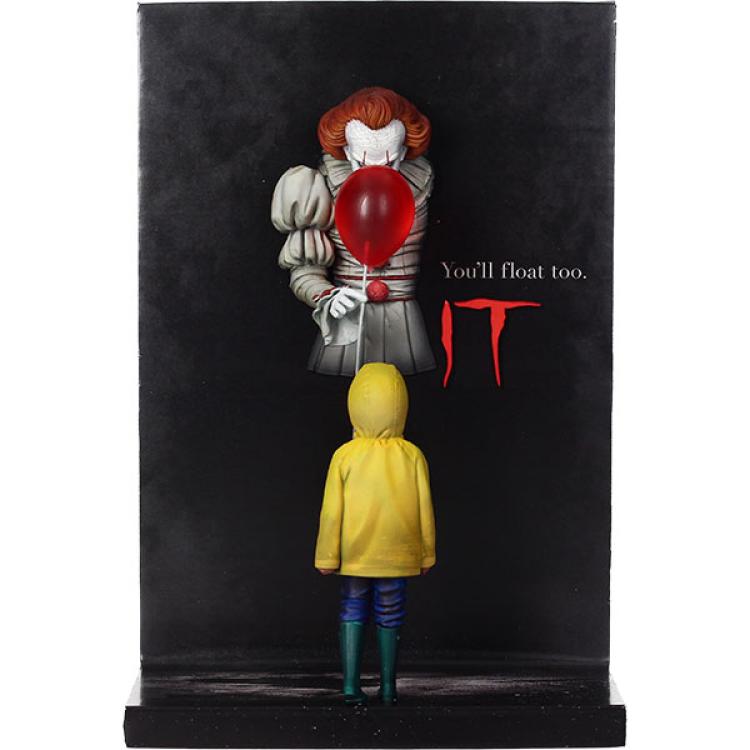 FIGURA POSTER 3D PENNYWISE & GEORGIE IT ( 2017 ) SDTOYS