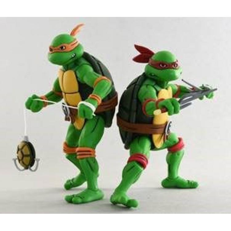 Tortugas Ninja Pack de 2 Figuras Michelangelo & Raphael 18 cm