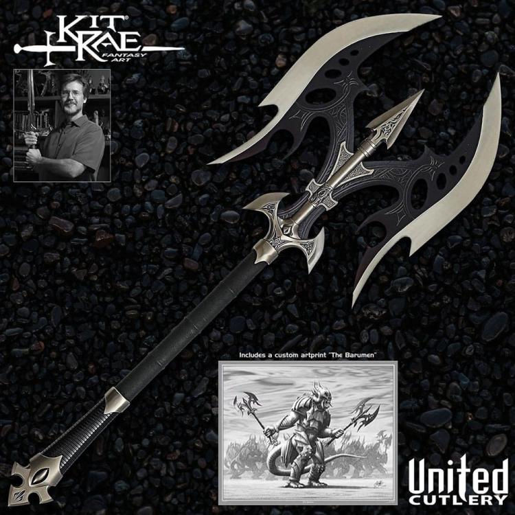 Kit Rae Swords of the Ancients Réplica 1/1 Black Legion Battle Axe 89 cm United Cutlery 