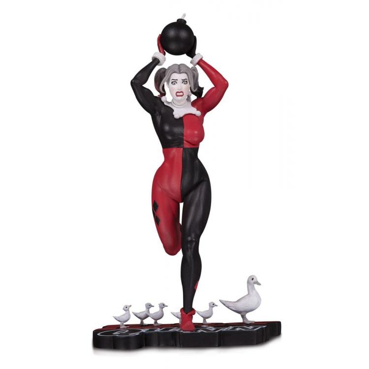 DC Comics Red, White & Black Estatua Harley Quinn by Frank Cho 21 cm