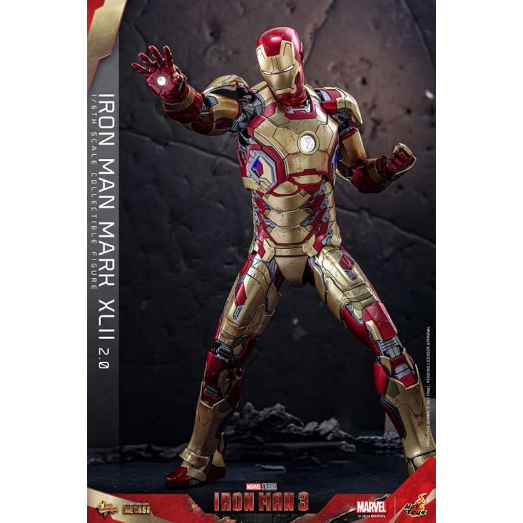 Iron Man 3 Figura Movie Masterpiece Diecast 1/6 Iron Man Mark XLII (2.0) 32 cm HOT TOYS