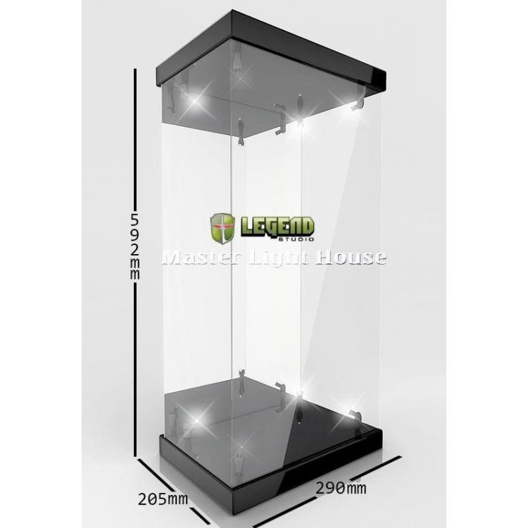Master Light House Acrylic Display Case with Lighting for 1/4 Action Figures (black)