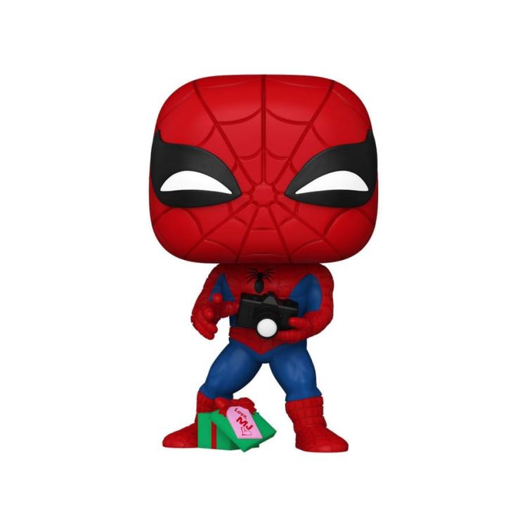 Marvel POP! Vinyl Figura Holiday Spider-man w/Open gift 9 cm FUNKO