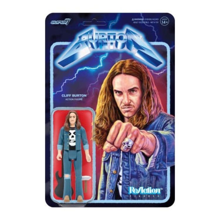  Cliff Burton Figura ReAction Wave 01 10 cm Metallica SUPER7