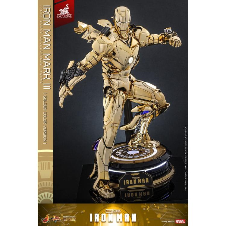 Iron Man Mark III (Gold Color Version) Figura Movie Masterpiece Diecast 1/6 Hot Toys Exclusive 33 cm HOT TOYS