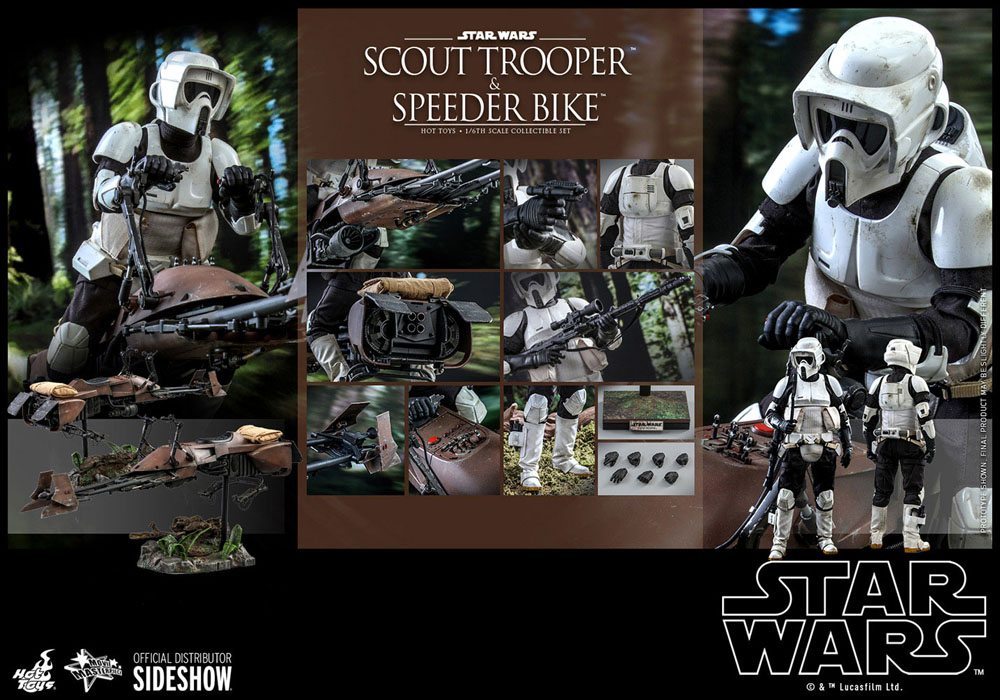 Juego De Construcción Star Wars Scout Trooper & Speeder Bi 