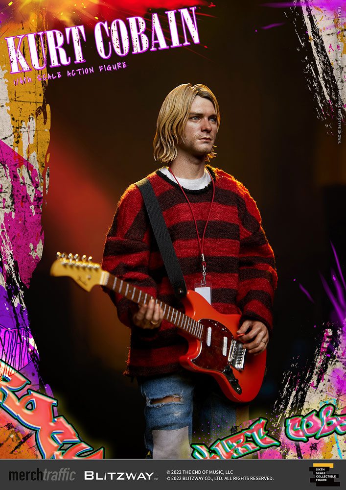 efecto Dar a luz en lugar ToysTNT - Kurt Cobain Figura 1/6 On Stage 31 cm BLITZWAY NIRVANA