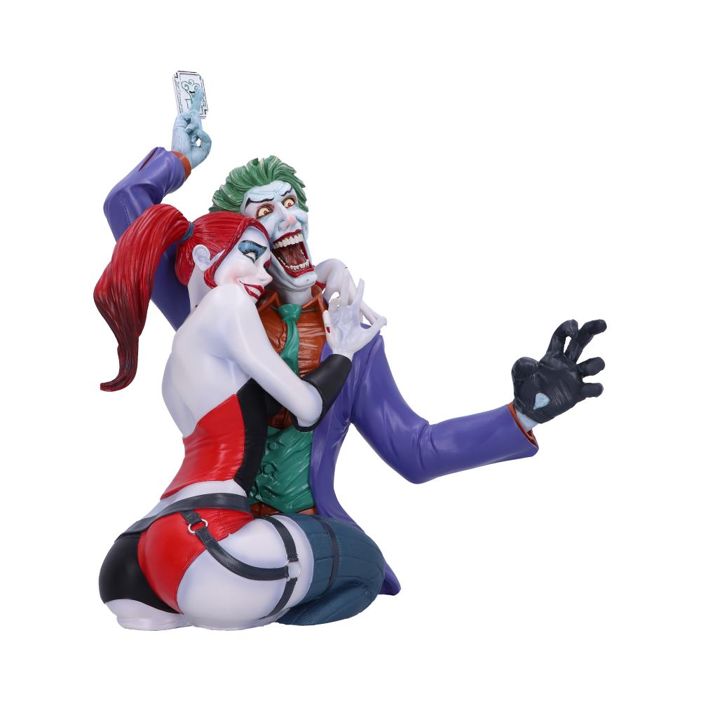 ToysTNT - THE JOKER & HARLEY QUINN BUSTO NEMESIS NOW BATMAN