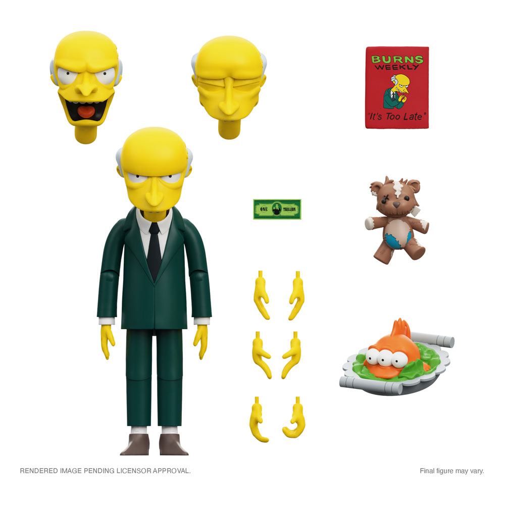 técnico firma manejo ToysTNT - Los Simpson Figura Ultimates C. Montgomery Burns 18 cm SUPER 7